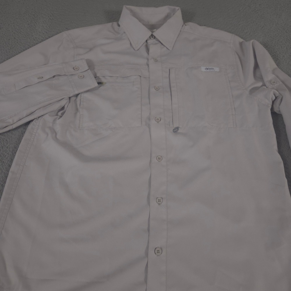 Gander Mountain Shirt Mens M Guide Series Roll Tab Sleeve Fishing Utility Vented